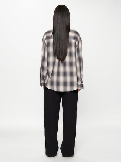 Drop Ls Shirt (Grey/Pink Check)