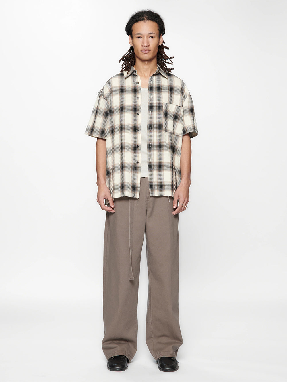 Hold Ss Shirt (Black/Brown Check)