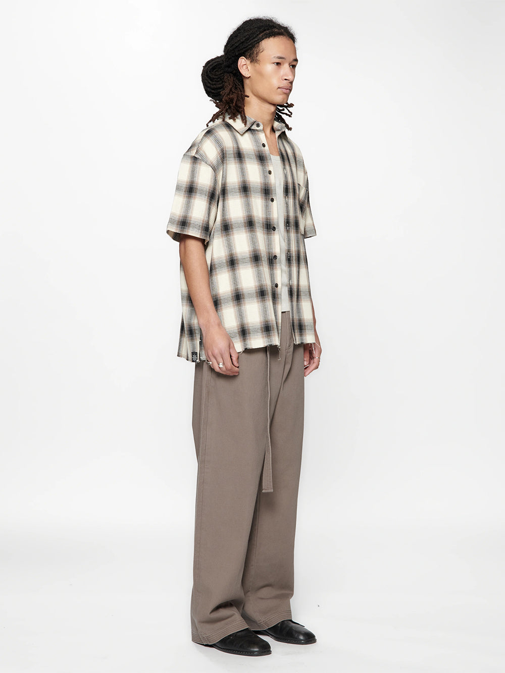 Hold Ss Shirt (Black/Brown Check)