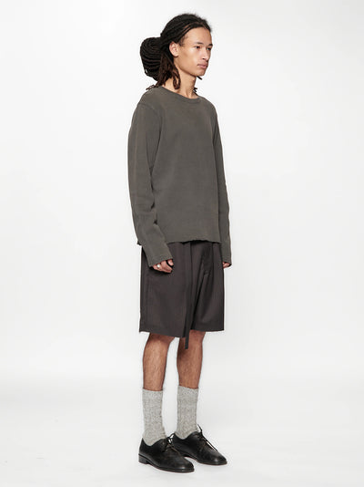 Cut Short Black Herringbone