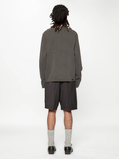 Cut Short Black Herringbone