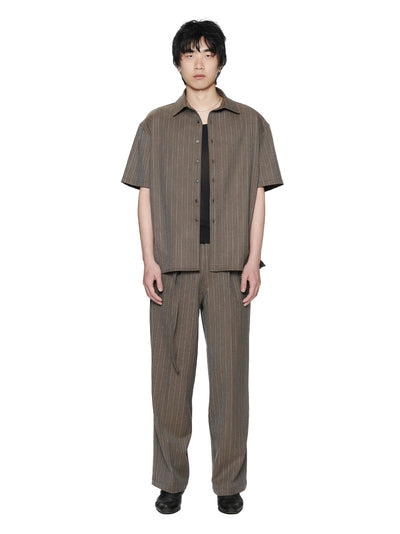 BB Short Sleeve Shirt (Chocolate Pinstripe)