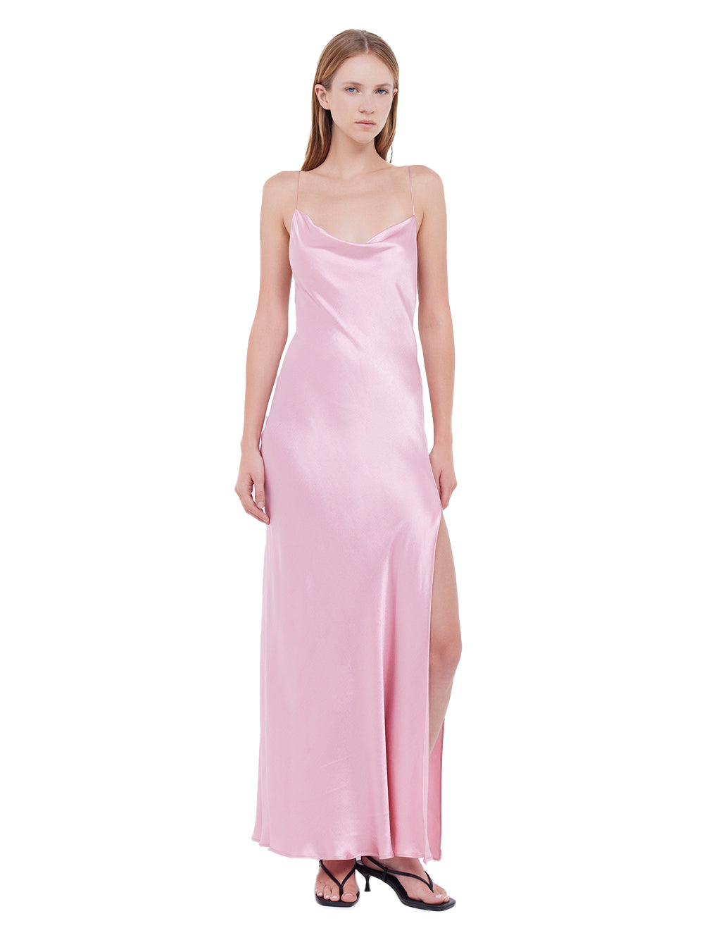 Ayala Cowl Maxi Dress (Dusty Pink)