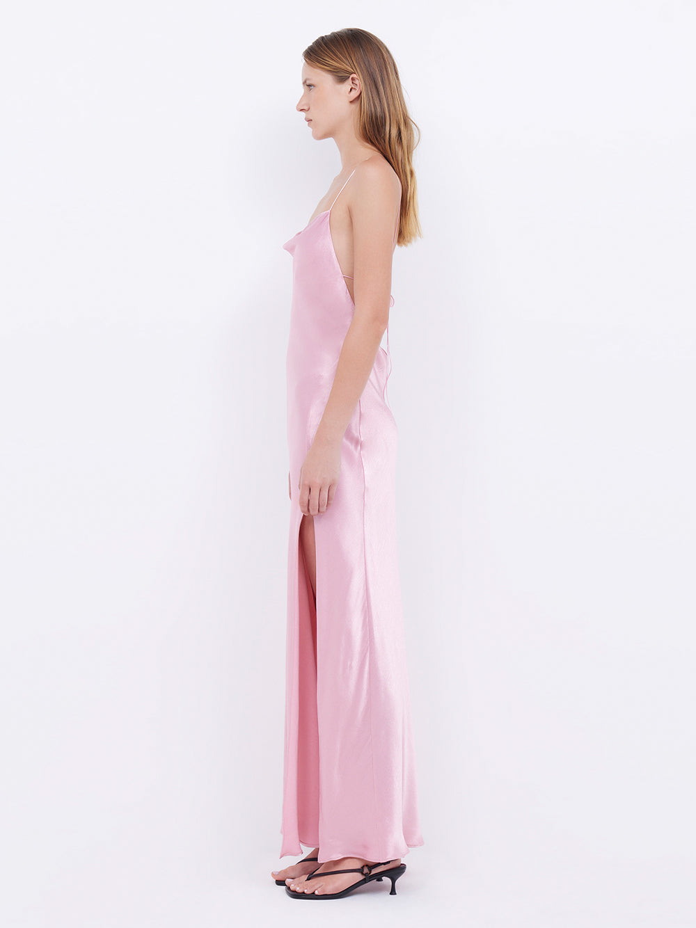 Ayala Cowl Maxi Dress (Dusty Pink)