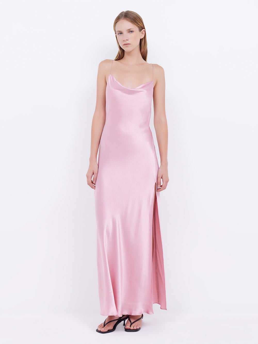 Ayala Cowl Maxi Dress (Dusty Pink)