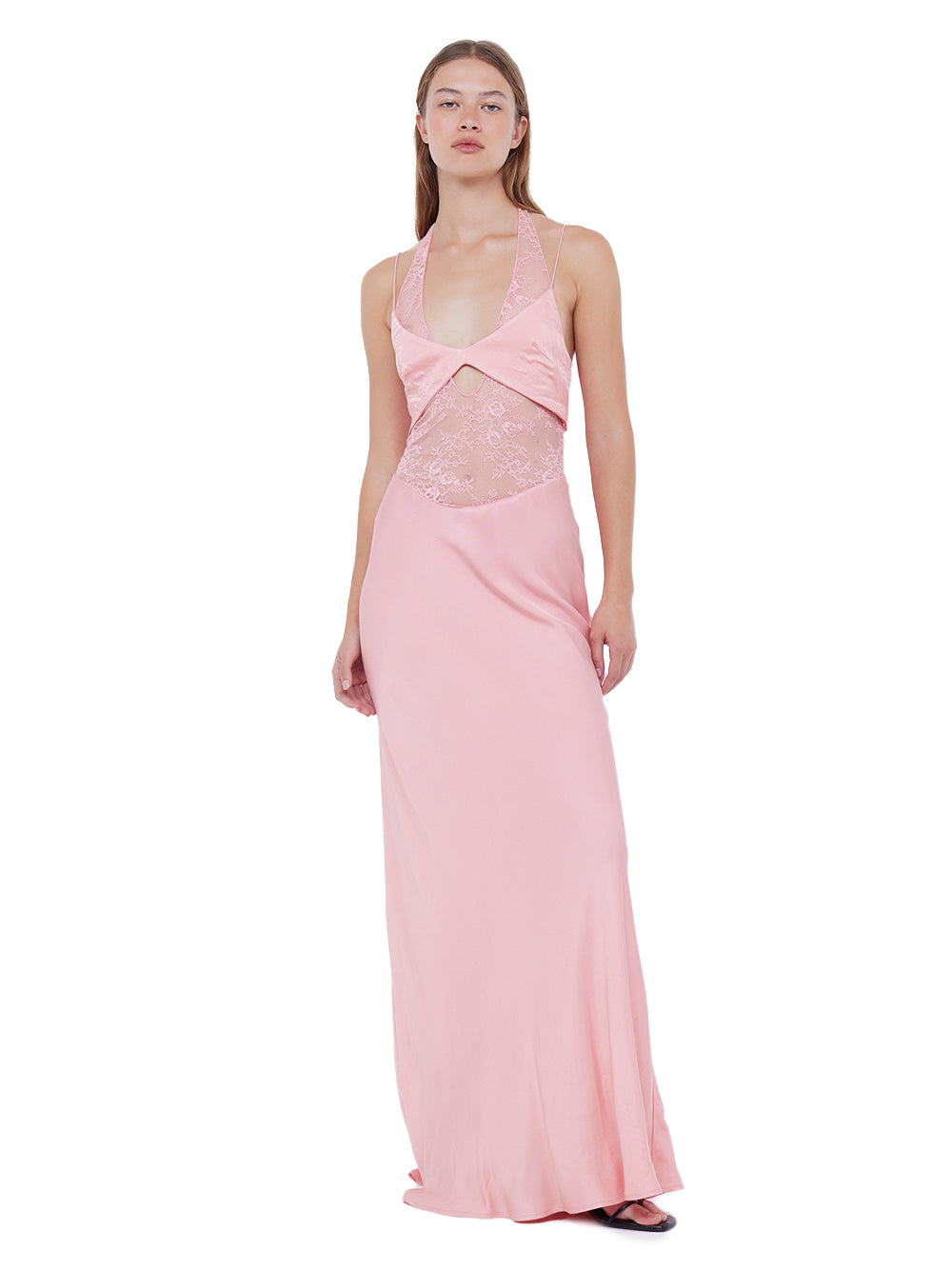 Liv Halter Maxi Dress (Pink Sherbet)