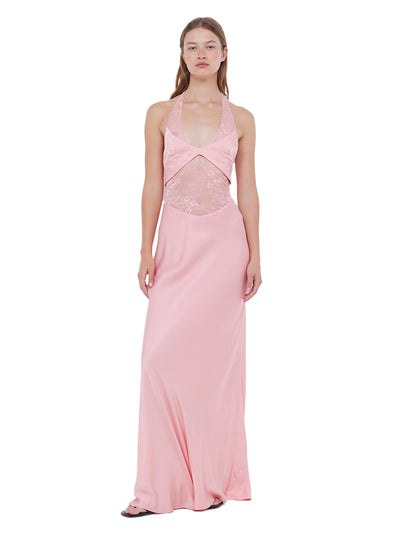 Liv Halter Maxi Dress (Pink Sherbet)