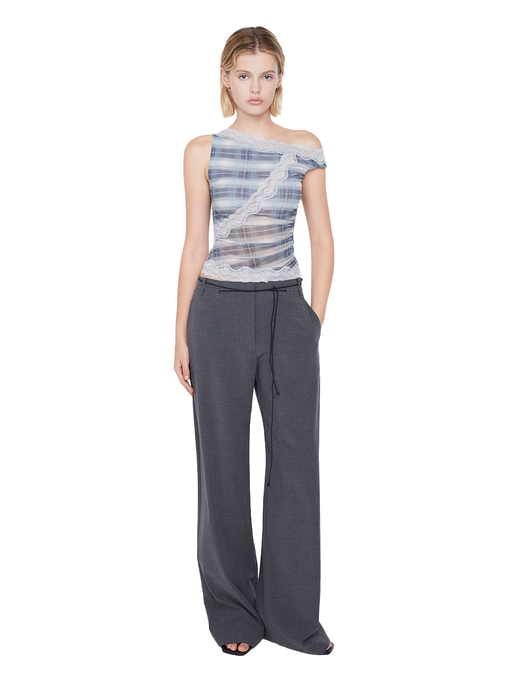 Naida Straight Leg Pant (Charcoal)