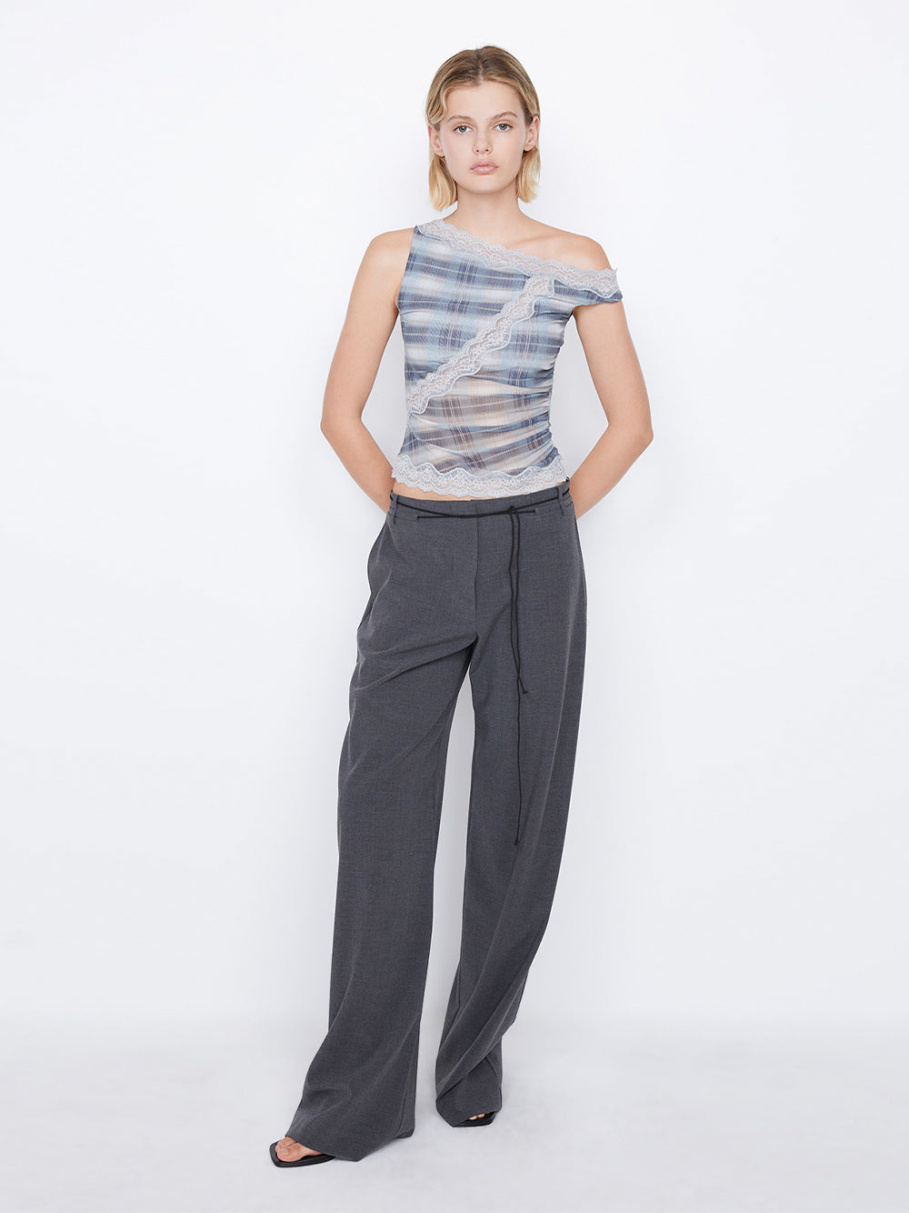 Naida Straight Leg Pant (Charcoal)