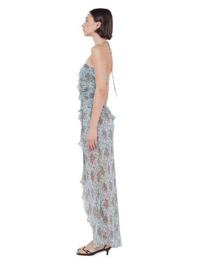 Twiggy Frill Maxi Dress (Juniper Floral)
