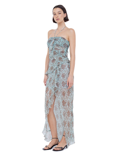 Twiggy Frill Maxi Dress (Juniper Floral)