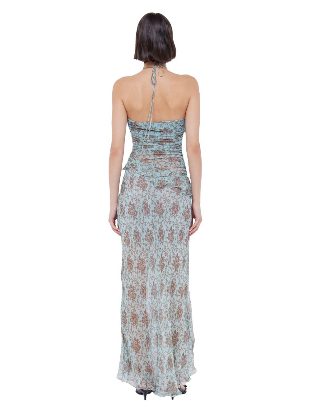 Twiggy Frill Maxi Dress (Juniper Floral)
