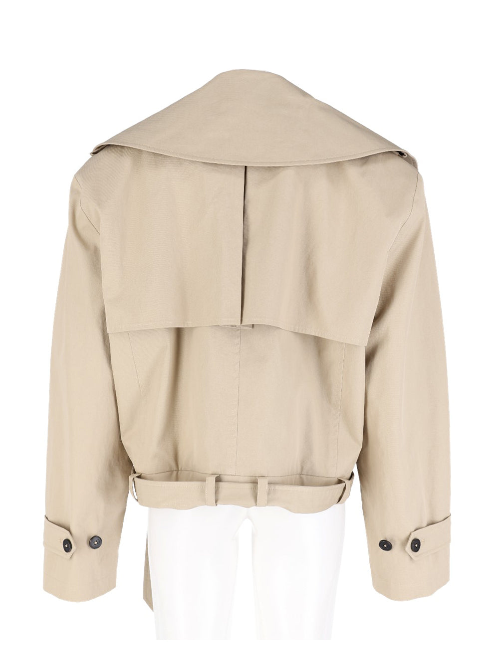 Cropped Trench Coat Camel Beige