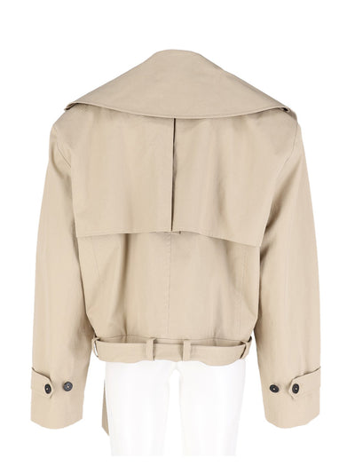 Cropped Trench Coat Camel Beige