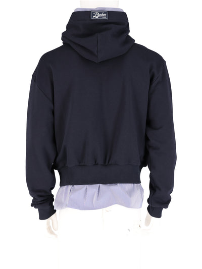 Fake Layering Hoodie Navy/Blue