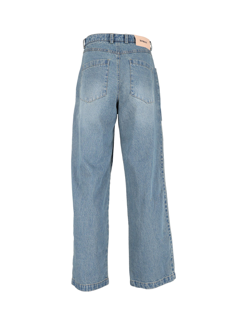 Diagonal Drape Jeans Blue