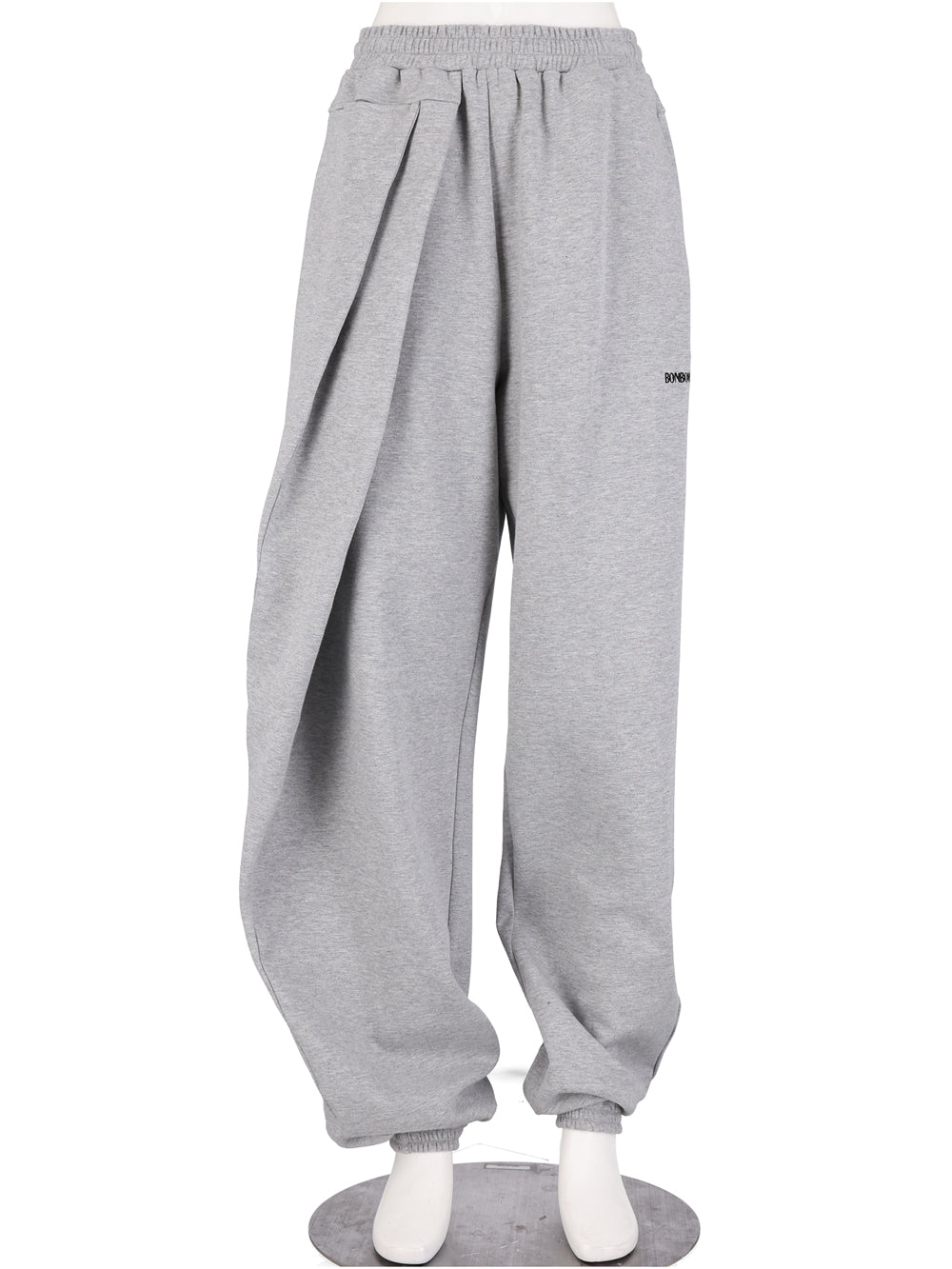 Two-Tuck Training Pants Melange Grey