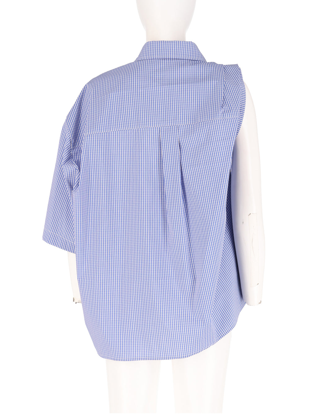 Asym Rolled Armhole Sleeveless Blue