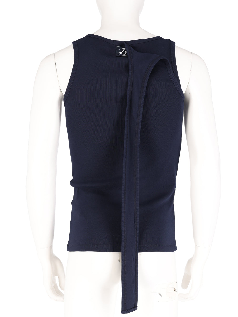 Rolling Strap Layered Sleevele Dark Navy