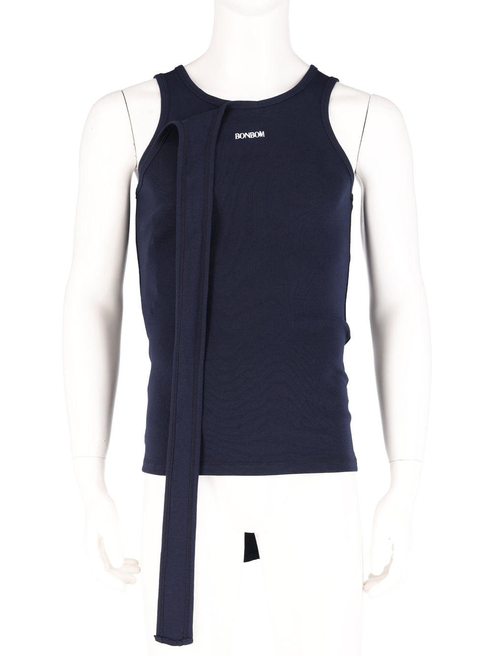 Rolling Strap Layered Sleevele Dark Navy