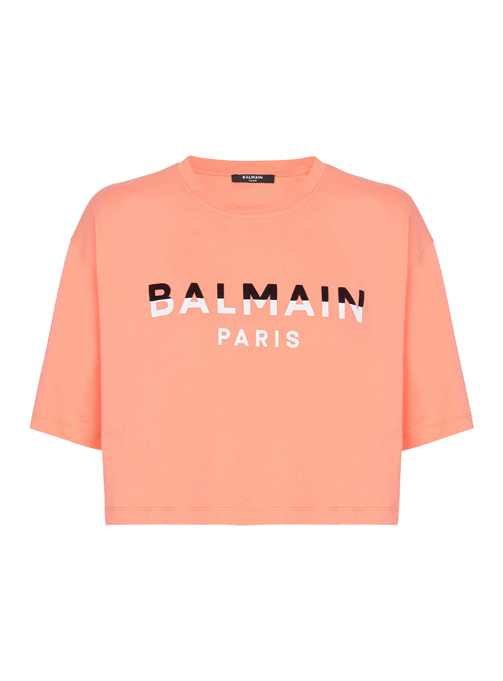 Cropped Shortsleeve T-shirt Salmon/black