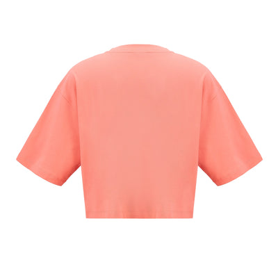 Cropped Shortsleeve T-shirt Salmon/black