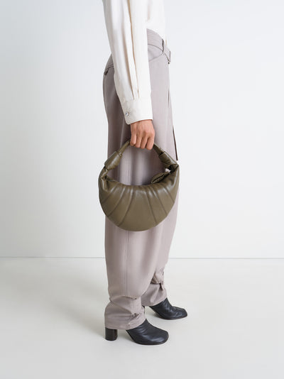 Mini Fortune Croissant Bag (Dark Khaki)