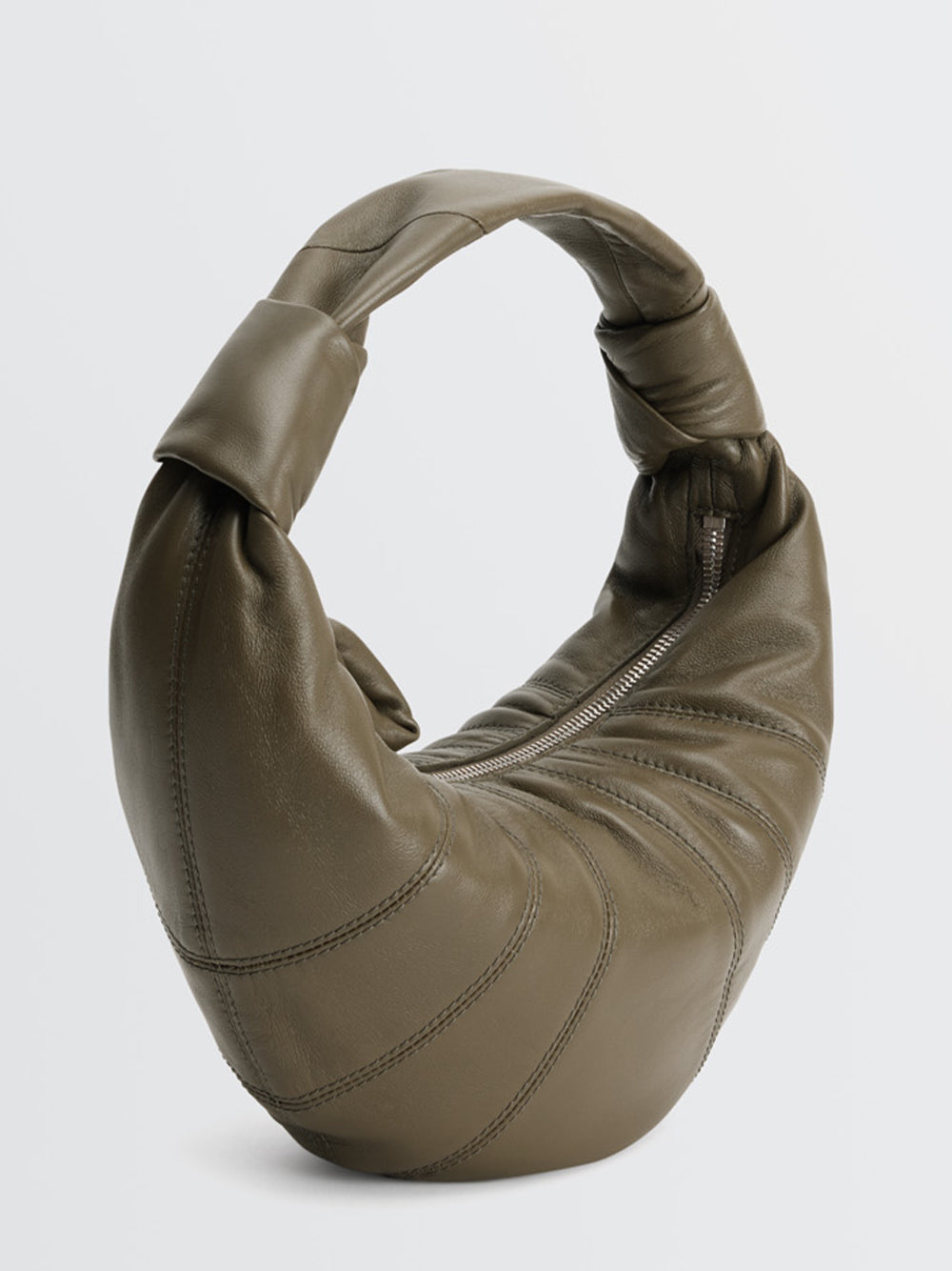 Mini Fortune Croissant Bag (Dark Khaki)