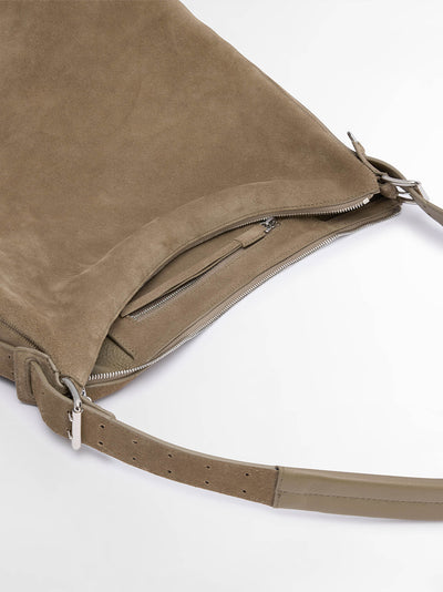 Belted Hobo Bag (Pebble)