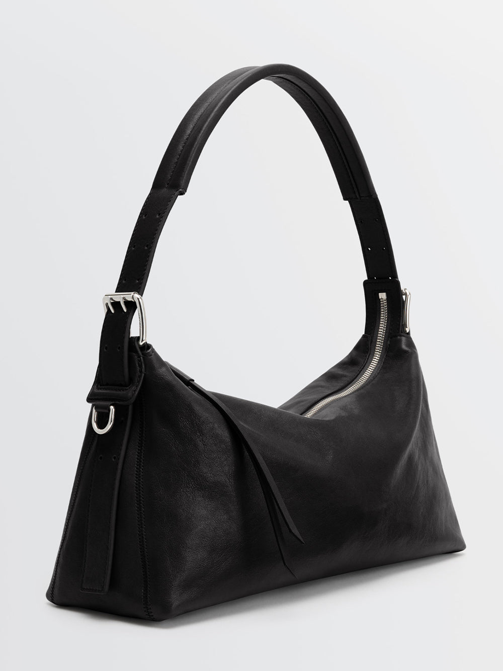 Belted Baguette Bag (Dark Chocolate)