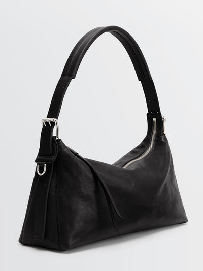 Belted Baguette Bag (Dark Chocolate)