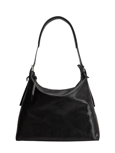 Belted Hobo Bag Dark Chocolate