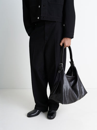 Belted Hobo Bag Dark Chocolate