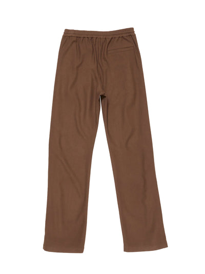 Tailored Wool Trousers (Chocolate Brown)