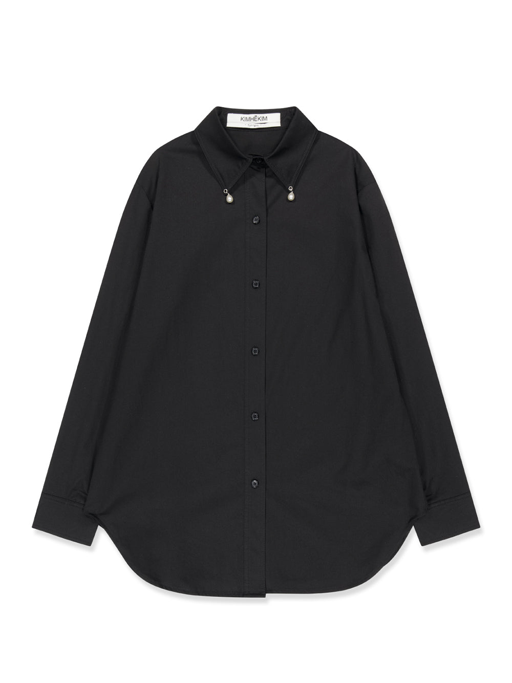 Pearl Tear Drop Classic Shirt Black