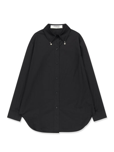 Pearl Tear Drop Classic Shirt Black