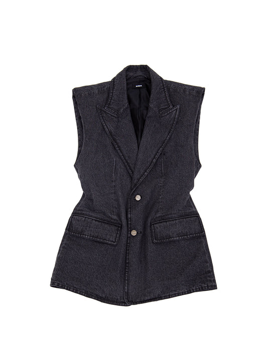 Sleeveless Blazer (Black)