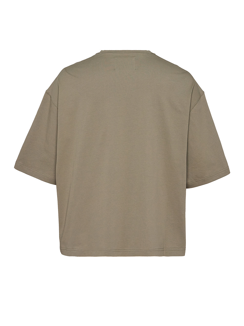 Boxy Tee In Cotton Jersey Army