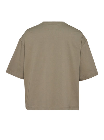 Boxy Tee In Cotton Jersey Army