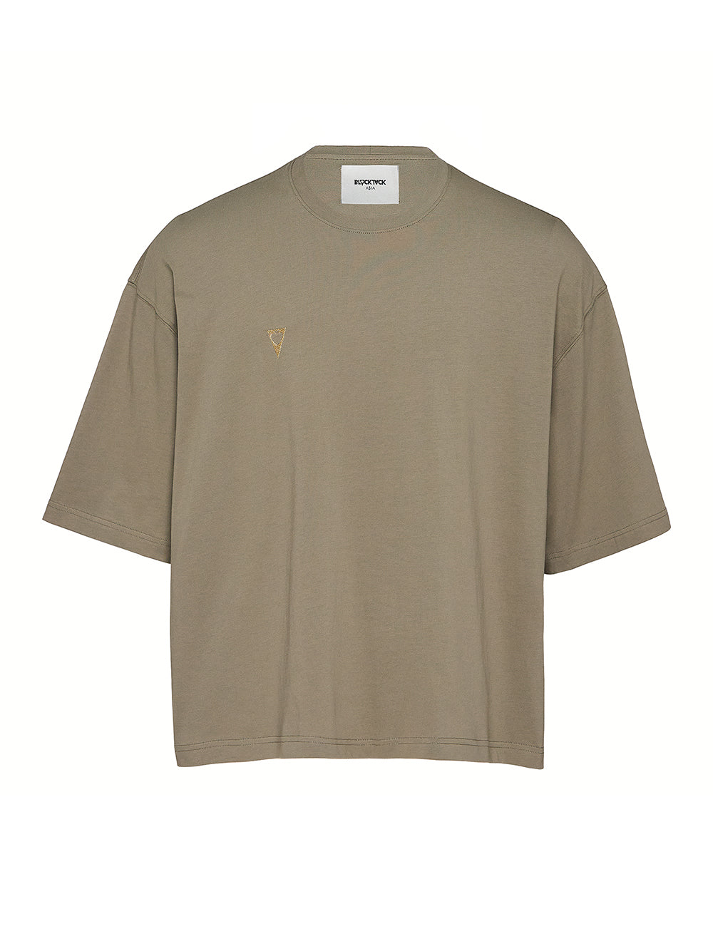 Boxy Tee In Cotton Jersey Army
