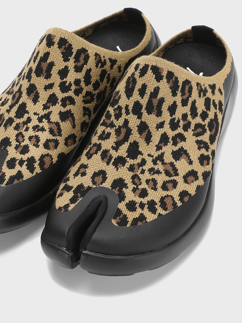Tabi Mules Brown Leopard
