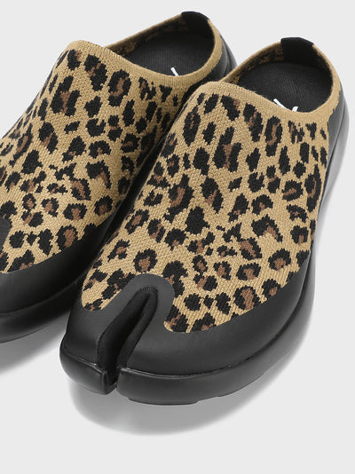 Tabi Mules Brown Leopard