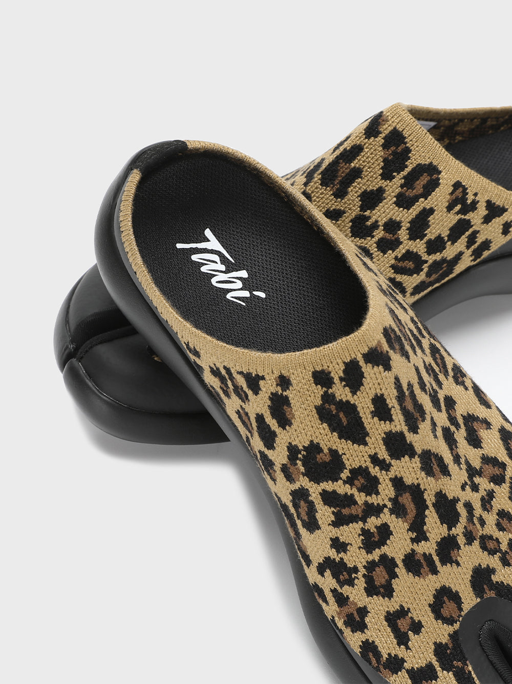 Tabi Mules Brown Leopard