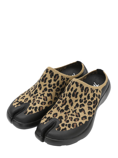 Tabi Mules Brown Leopard