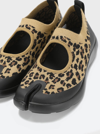 Tabi Sandals Brown Leopard
