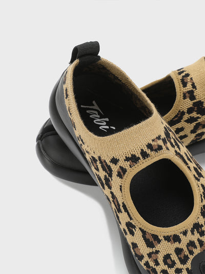 Tabi Sandals Brown Leopard