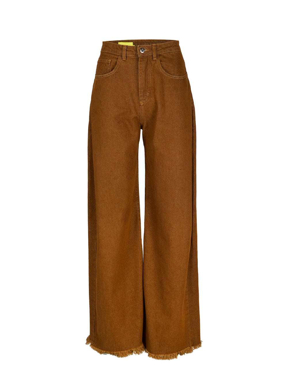 Denim Boyfriend Trousers Brown