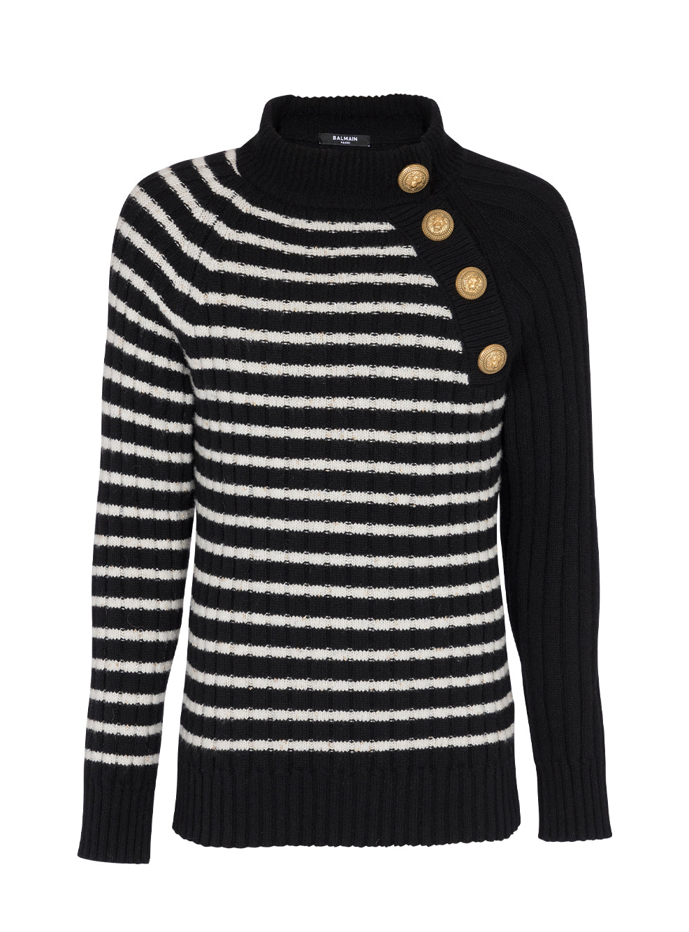 Classic High-neck Sweater Black/natural