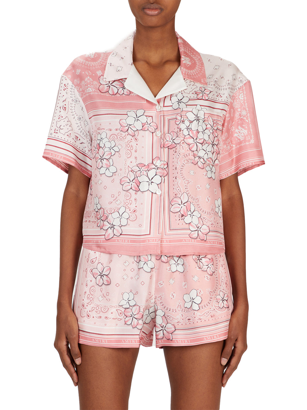 Bandana Floral Shirt (Flamingo Pink)