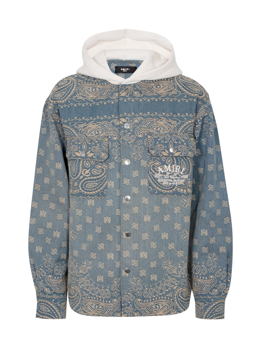 Bandana Jacquard Hooded Overshirt (Crafted Indigo)